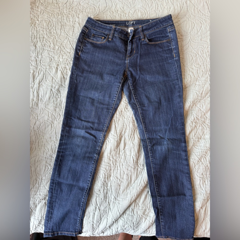 LOFT Blue Ankle Cropped Jeans
